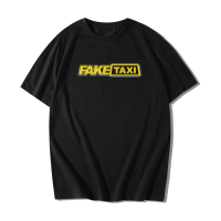 เสื้อยืดลายFAKE TAXI เสื้อยืดคอกลม เสื้อยืดแขนสั้น Cotton 100% _สีดำ สีขาว