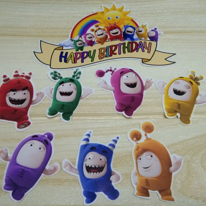 Oddbods Themed Set Cake Topper (customized) 