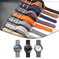 Adjustable Elastic Nylon Watch Strap Military Wrist Band Troops Parachute Bag Striped Braided Watchband Bracelet Accessories Replacement Parts