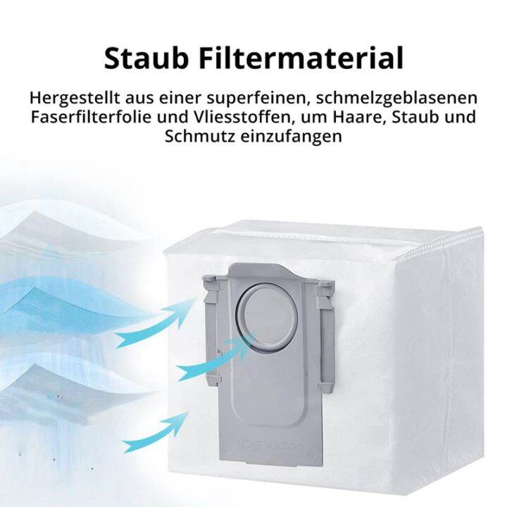 ถุงเก็บฝุ่นถุงสูญญากาศเข้ากันได้สำหรับ-roborock-q7-q7max-ชิ้นส่วนเครื่องดูดฝุ่นหุ่นยนต์