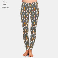 LETSFIND Hot Sales High Waist Women Leggings Dogs Funny Cartoon Style Digital Printing Plus Size Workout Elastic Leggings