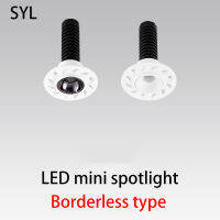 SYL Led มินิสปอตไลท์ไร้ขอบจุดไฟขนาดเล็กซังโคมไฟเพดานเปิด30มิลลิเมตรไม่มีขอบ Foco อลูมิเนียมไฟสีขาวสีดำ *