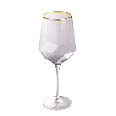 1PC Diamond Hammer Glass Champagne Goblet Burdy Bordeaux Frosted Wine Glass Coffee Milk Mug Pint Cup Wedding Party Wine Set