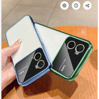 เคสมือถือสำหรับ OPPO A76 A96 A16ฝาหลังแบบนิ่ม TPU เปลือกไฟฟ้าป้องกันการชนกัน + ฟิล์มป้องกันสำหรับเลนส์ OPPO A16 A76 A96เคสใส่โทรศัพท์