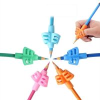 3/5pcs Children Writing Pencil Pen Holder Kids Learning Practise Silicone Pen Aid Grip Posture Correction Device for Students