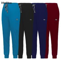 Solid Color Beauty Salon Nursing Men Jogging Pants Spa Uniform Pants Pet Medical Doctor Scrubs Unisex Uniform Dentist Pants