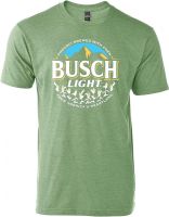 Busch Light Beer Proudly Brewed with Corn Circle Logo T-Shirt