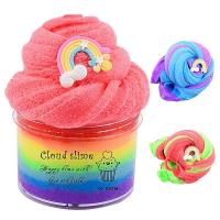 Soft Non-sticky Bubble Slime Putty Soft Clay Fluffy Floam Slime Colorful Stress Relief Playset Stretchy Educational Toys Clay  Dough