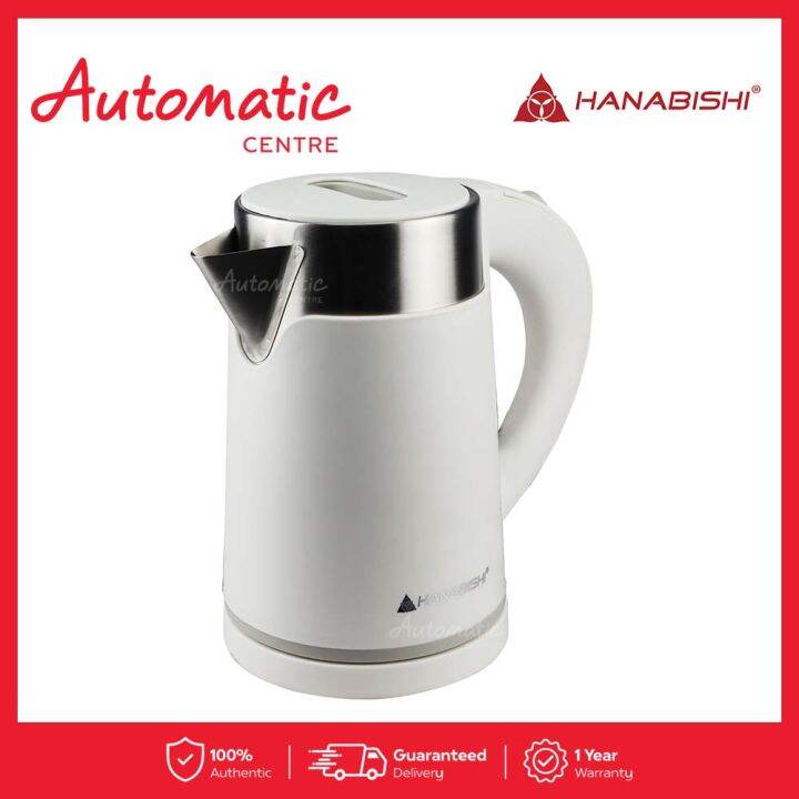 Hanabishi HWK508WHT 0.8 Liters Cordless Electric Kettle with Thermal