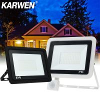 [HOT QQZIWWUJJWG 104] LED PIR Motion Sensor Floodlight 10วัตต์20วัตต์30วัตต์50วัตต์100วัตต์กลางแจ้งผนัง220โวลต์กันน้ำ IP66สีขาวหรือสีดำสวนถนนสปอตไล