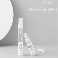 5/10ml Clear Mini Perfume Glass Bottle Empty Cosmetics Bottle Sample Test Tube Recyclable Spray Bottle Travel Refillable Bottles Travel Size Bottles C