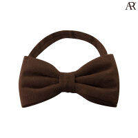 ANGELINO RUFOLO Bow Tie(โบว์หูกระต่าย) หนังกลับคุณภาพเยี่ยม ดีไซน์ Plain Suede สีน้ำตาล