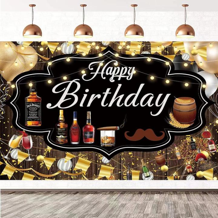 7x5ft Happy Birthday Photography Background For Mens Theme Birthday Party Decorative Backdrop 5124