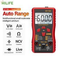 Digital Multimeter Auto Mmultimetro True Rms Tranistor Meter 6000 Counts M118A Flashlight with NCV Data Hold Smart Tester