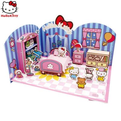 ตัวต่อ3D รูปการ์ตูน Hello Kitty ของเล่นเพื่อการศึกษาสำหรับเด็กผู้หญิงของเล่นเด็กของขวัญปริศนาสำหรับเด็กสุดสร้างสรรค์