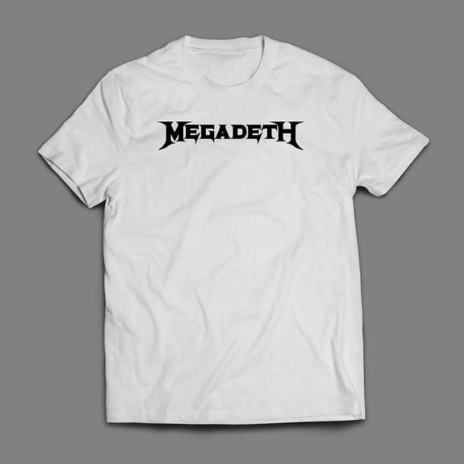 White MEGADETH T-SHIRT sizes S M L XL XXL colours Black 