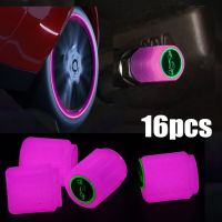 Pink Purple Car Tire Luminous Valve Cap Dustproof Cover Bicycle Motorcycle Universal Tyre Rim Stem Night Glowing Caps Wheel Covers