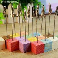 10pcs Movable Photo Holders Business Cards Clips For Office Message Clips Wood Memo Clips Wedding Party Events Decoration Crafts