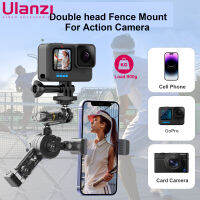 Ulanzi CM010การกระทำยึดกล้องกีฬากล้องสำหรับ Gopro DJI อุปกรณ์เสริม360 ° หมุนกล้องศัพท์แก้ไขผู้ถือรั้วเมา