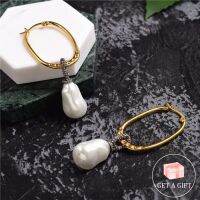 2019 สูงแฟชั่นดูไบเครื่องประดับ Gold สี Dangle Baroque Pearl ต่างหูพู่ยี่ห้อ Bijoux Femme ฤดูใบไม้ผลิใหม่ Design