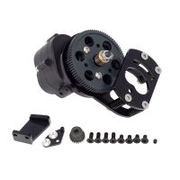 Metal R3 Single Speed Transmission Gearbox with Motor Gear Mount for 1/10 RC Crawler Car RC4WD D90 II D110 Gelande 2