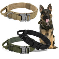 Tactical Dog Collar Military Nylon Adjustable Durable German Shepherd For Medium Large Outdoor Walking Training  Supplies