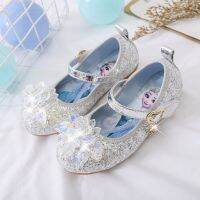 Hot Selling  Princess Crystal Shoes New Girls Single Shoes Frozen Aisha Sophia Rhinestones Shoes Performance Party Shoes Size 22-36