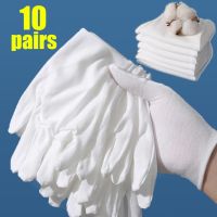 White Work Gloves Bulk for Dry Handling Film SPA Mittens Cotton Ceremonial High Stretch Gloves Household Cleaning Working Tools