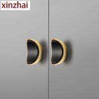 European Gold Drawer Knobs Creative Gold Ingot Cabinet Handles Single Hole Furniture Door Pulls Kitchen Handles