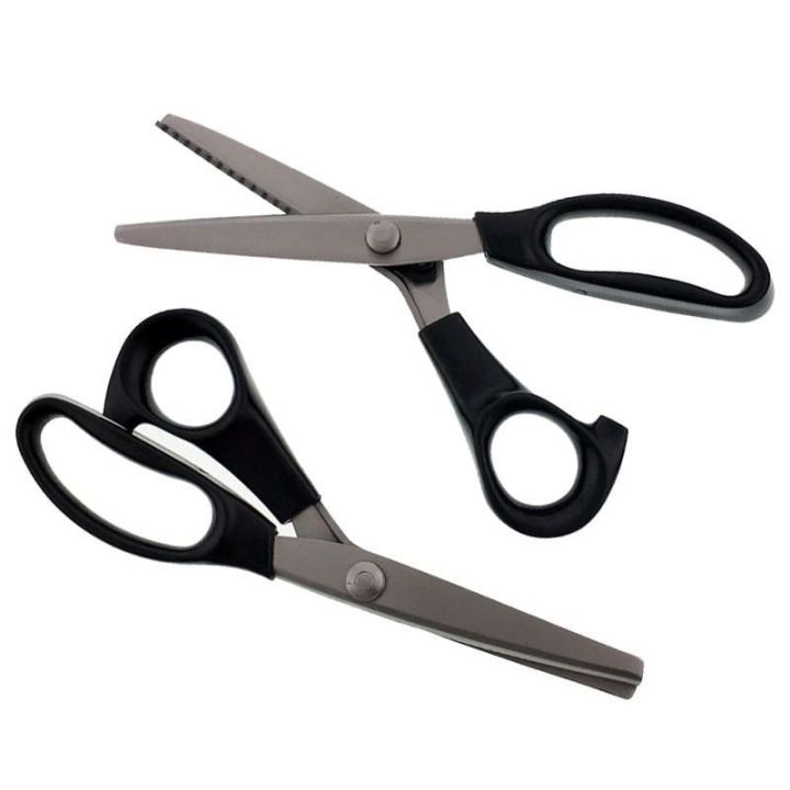 zigzag-scissors-stainless-steel-กรรไกรซิกแซก-ขนาด-9-นิ้ว-กรรไกรฟันปลา-กรรไกรตัดเสื้อ-ตัดผ้า-ผลิตสแตนเลส-304-กรรไกรหยัก-กรรไกรฟันโค้ง-กรรไกรตัดหนัง