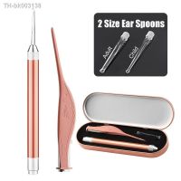 ✗☍₪ Ear Cleaner Spoon LED Flashlight Baby Earwax Curette Picker Visual Endoscope Earpick Booger Wax Remover Tweezers Forceps Set