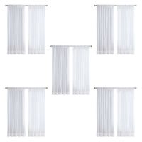 10Pcs Super Soft Great Hand Feeling White Tulle Curtains for Living Room Decoration Veil Chiffon Solid Sheer Voile