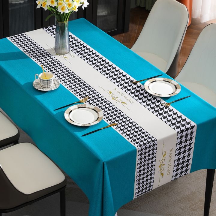 cod-crown-houndstooth-tablecloth-ins-waterproof-anti-oil-anti-scalding-cloth-mat-one-generation