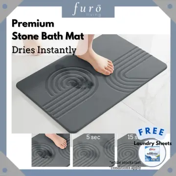 Diatomite Stone Bath Mat by , Stone Dish Drying Mat, Premium Stone