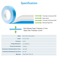 2022NEW 25meterRoll 8mm 10mm 12mm 20mm Width Transfer Tape Double Side Thermal Conductive Adhesive Tape for Chip PCB LED Strip