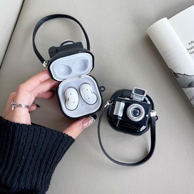 3D Camera Can Light Up high quality Silicon earphone Case for Samsung Galaxy Buds Live/Galaxy Buds2/Buds Pro/Buds2 pro with Hook Wireless Earbuds Acce