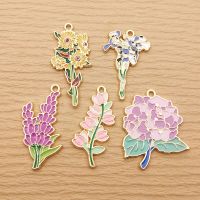 【YF】☫  10pcs for Jewelry Making Enamel Necklace Pendant Keychain Supplies Metal Diy Accessories Gold Plated