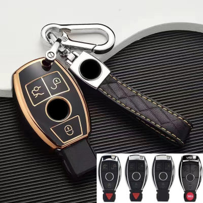 เหมาะสำหรับ Mercedes-Benz W204 W205 W211 W203 W210 GLA CLA TPU รถ Key Case Chain