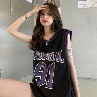 COD DSFERTRETRE American Vintage basketball jersey vests women outside wear sl美式复古篮球服运动背心女外穿风无袖t恤辣妹甜酷上衣潮 haegeyfbd.sg12.8