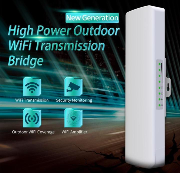 outdoor-wireless-bridge-cpe-300mbps-2-4ghz-access-point-wifi-antenna-wifi-extender-repeater-nanostation-รับ-ส่ง-สัญญาณ-wifi-ระยะไกล