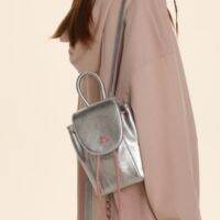 UETEEY กระเป๋านักเรียน SLIVER MINI กระเป๋าเป้ PU 2023 INS HOT TREND BACKPACK MAY2908 V723