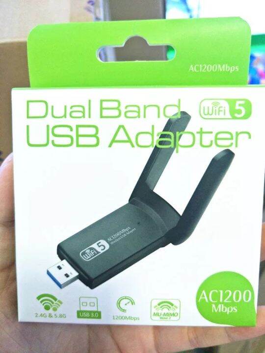 ใหม่-ของแท้-มีรับประกัน-แรงสุด-ชัดสุดในตอนนี้-ตัวรับไวไฟ-รับ-wireless-เสาอากาศคู่-แบบ-usb-ตัวรับสัญญาณ-wifi-สาอากาศ-ac-dual-band-2-4ghz-5-8ghz-wifi