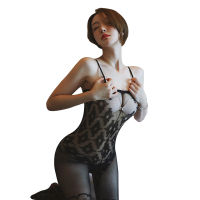 New Ladies sexy lingerie sexy temptation jacquard stockings suspenders pajamas nightdress open gear one-piece suit flirting 5042