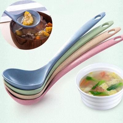 1PCs Eco-Friendly Wheat Straw Soup Spoon Stalk Spoon Rice Ladle Meal Dinner Scoop Kitchen Soup Spoon and Rice Spoon Cooking Utensils