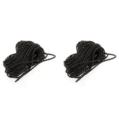 2 Pcs 9M Black Braided Leather Necklace Cord String Diy 3Mm Hot