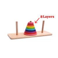 Hanoi Tower Kids Educational Toys Wooden Puzzle Stacking Tower Early Learning Classic Mathematical Puzzle Children Baby Toys ZXH