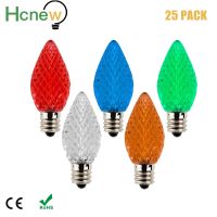 ✺ 25pcs LED Replacement Christmas Light Bulbs C7 E12 Sockets 110V 220V Kids Room Wedding Party Decor for Outdoor String Light