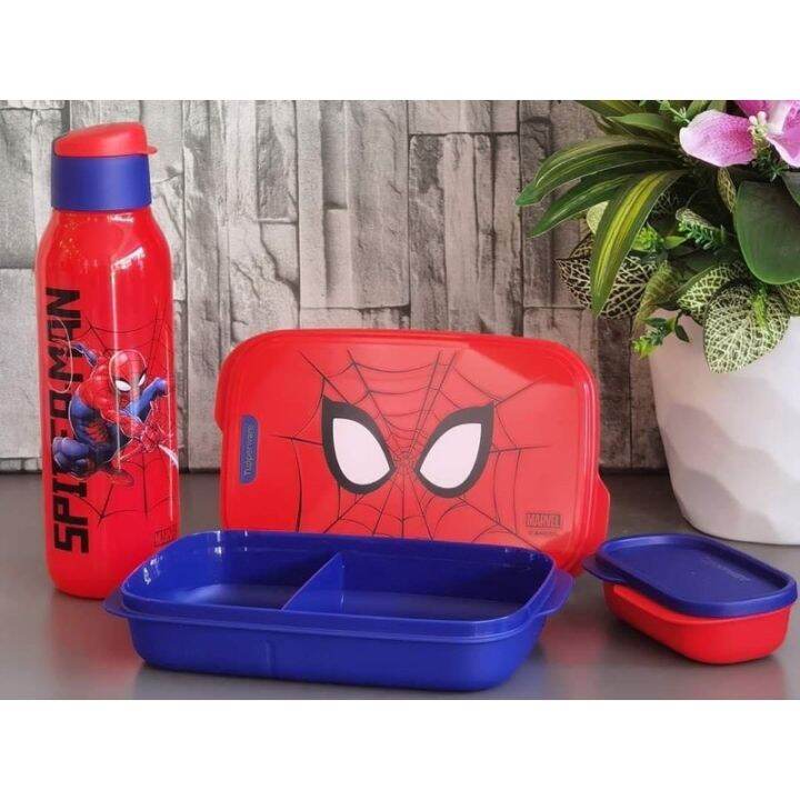 Tupperware Marvel SpiderMan Collectable Set 750ml eco bottle Lunch Box