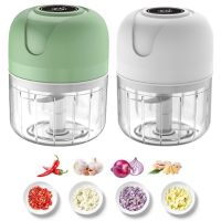 【CC】♚  250ml Electric Garlic USB Meat Grinder Pepper Crusher Ginger Juice Vegetable Tools