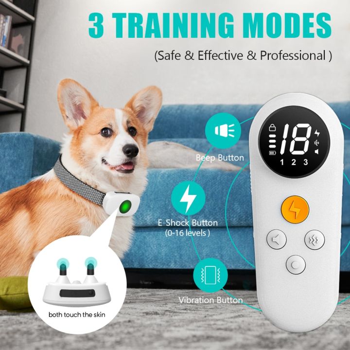 tinmiu-ปลอกคอฝึกหัดไฟฟ้าชาร์จได้-ใหม่รีโมตป้องกันเปลือกปลอกคอสุนัขกับ-ipx7กันน้ำสำหรับสุนัขเล็กกลางใหญ่